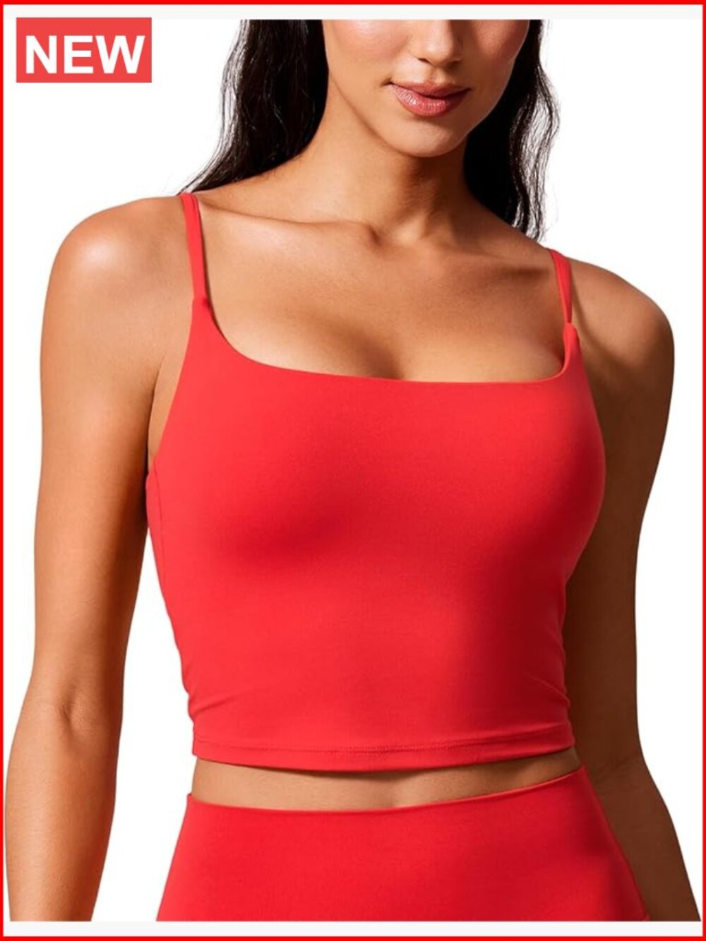 Butterlift Adjustable U Back Crop Tank Top Padded Camisole Longline Sports Bra